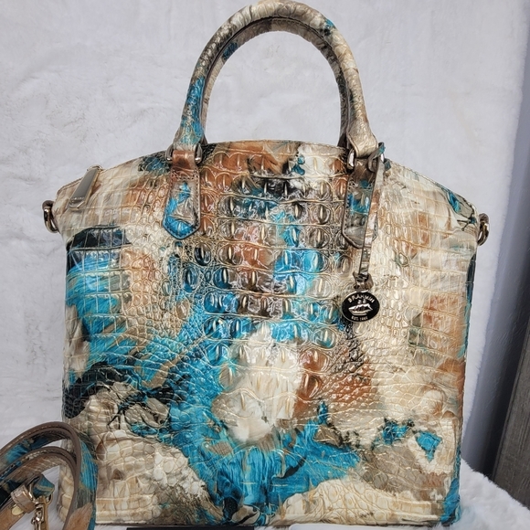 NWT BRAHMIN DESIGNER PURSE BAG HANDBAG Melbourne Rare Design Italian Leather - Picture 1 of 12